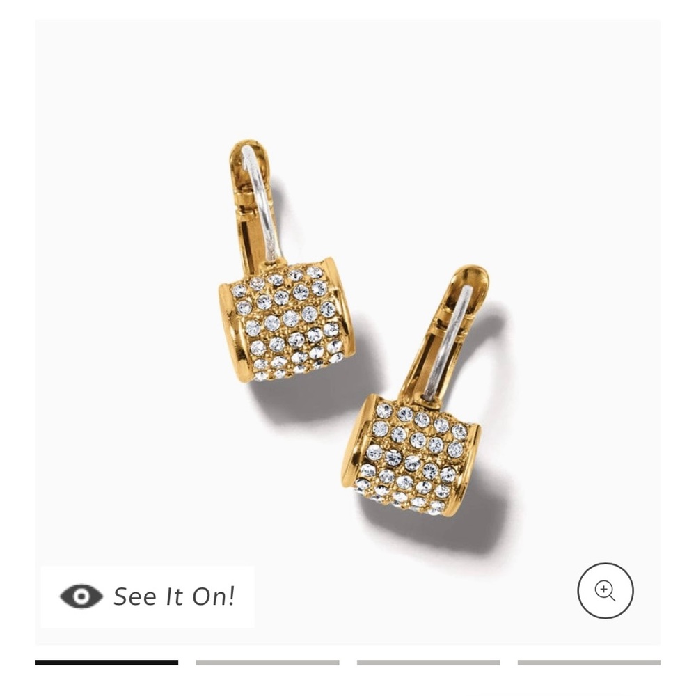 Brighton Meridian Leverback Earrings in gold